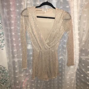 Sparkly long sleeve romper!